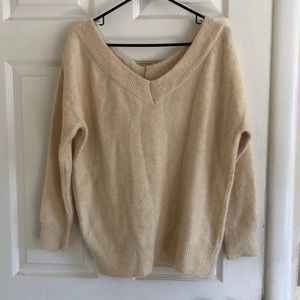 Topshop cream V-Neck sweater